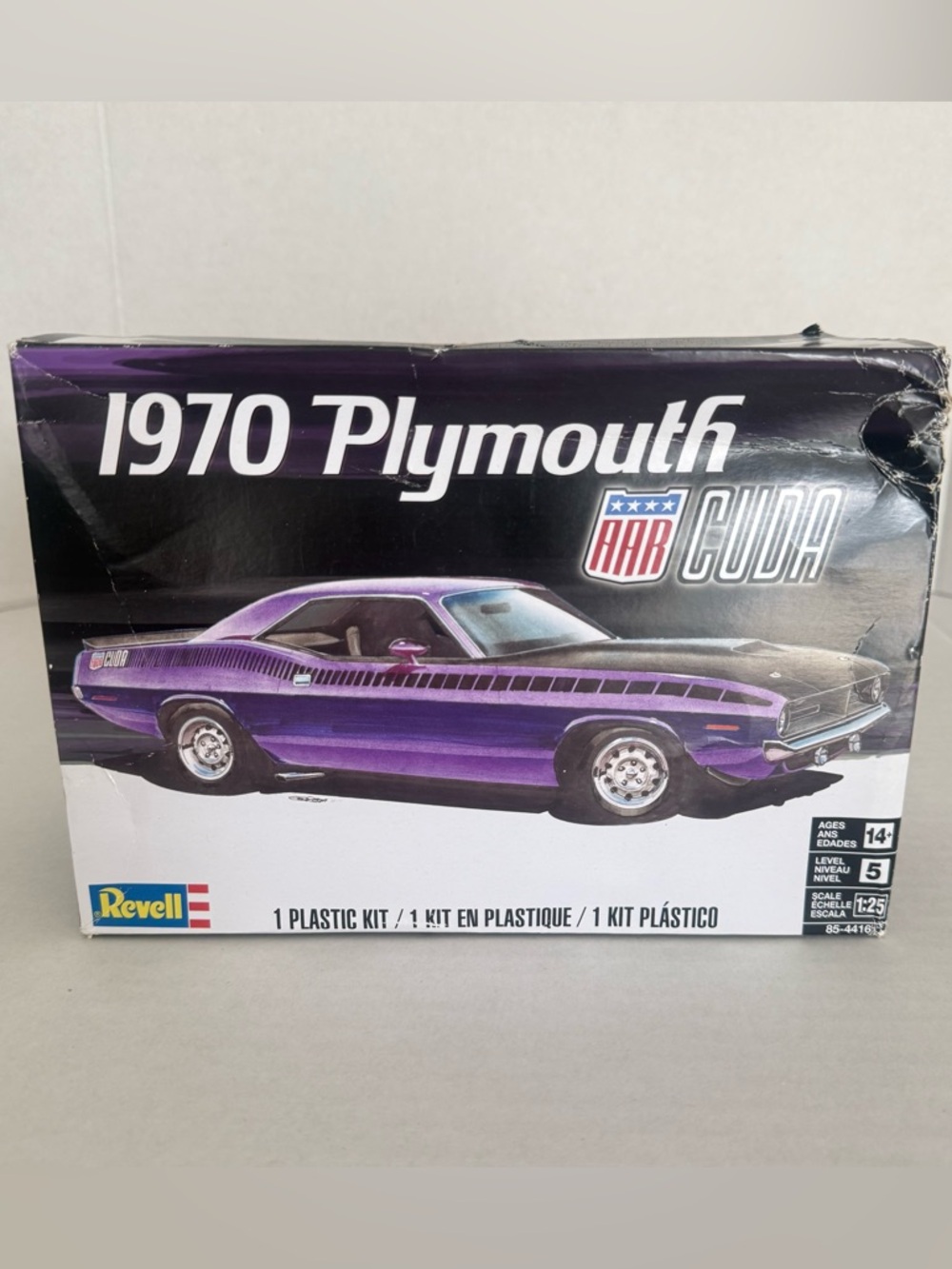 Revell 1970 Plymouth AAR Cuda Plastic Model Kit Sealed Box 1:25 Scale HTF New